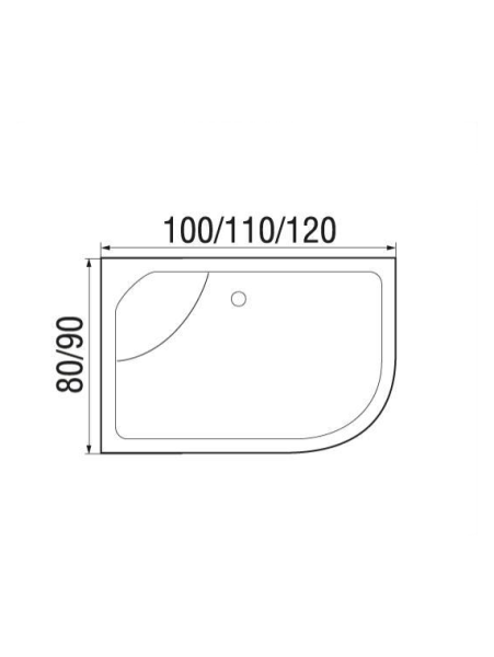 Душевой поддон Wemor WEMOR 100/80/44 L