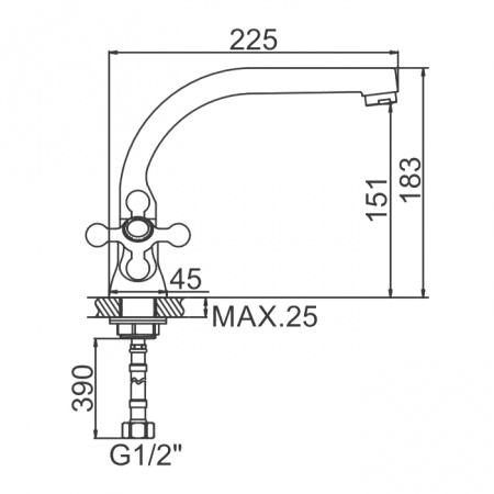 Смеситель для мойки Ledeme H19 L5819-2