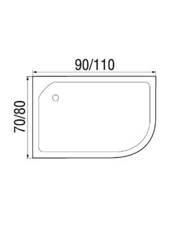 Душевая кабина River NARA Б/К 90/70/24 MT L 900х700х2060мм