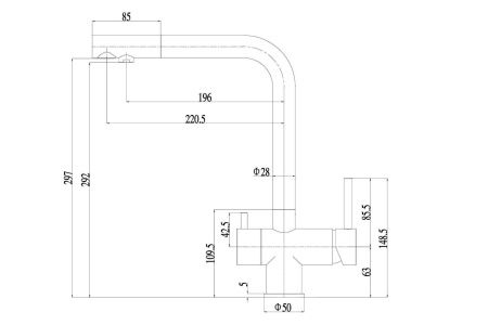 Смеситель для кухни ARFEKA AF SDS-03SS304 BLACK GRAFIT