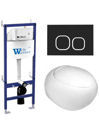 Комплект инсталляции с унитазом Weltwasser BAMBERG 460 + JECKENBACH 004 GL-WT + BAMBERG BL