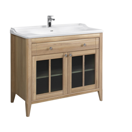 Тумба под умывальник Belux Дуглас напольная 100-01 Дуб молочный, массив