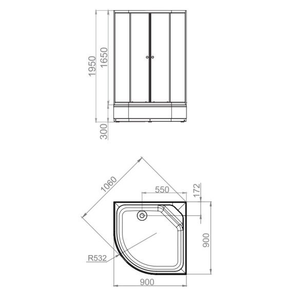 Душевое ограждение Domani-Spa Delight 99 mid DS0405D99M0Cl00