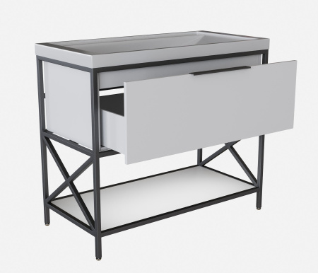 Тумба под раковину Фостер 100 MIXLINE Бруклин-100 белый (543947)