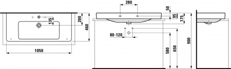 Умывальник Laufen Pro S 8169664001081 105x46.5x17.5