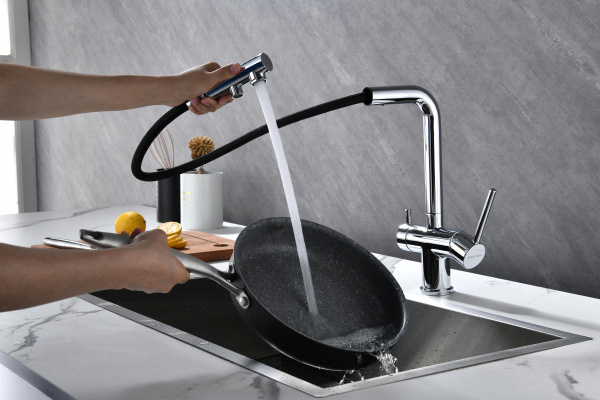 Смеситель для кухни Paulmark SERPENTINE Se213222-CR, хром