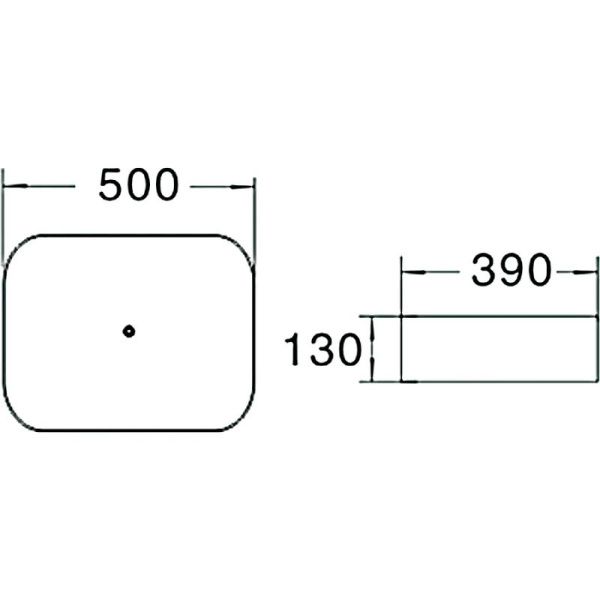 Раковина SantiLine SL-1051MW 50х40 матовая белая