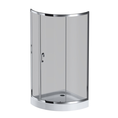 W83UG-315-090CG Like Solo Slide Душевое ограждение AM.PM 90x90x200, стекло тонированное, профиль хром