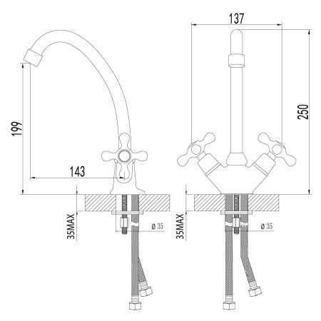 Смеситель Lemark Standard LM2104C для кухни