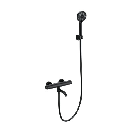 Смеситель для ванны с душем и термостатом WONZON & WOGHAND, Черный матовый (WW-B3029-A1-MB)