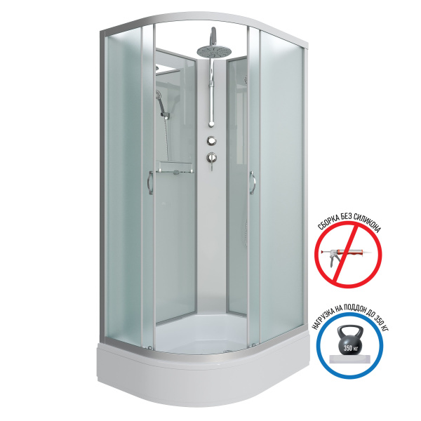 Душевая кабина Niagara Classic NG-2310-14LF (120х80х215) высокий поддон(40см),стекло матовое