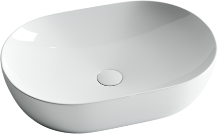Умывальник чаша накладная овальная Ceramicanova Element 600*415*135мм, Белый, CN5009