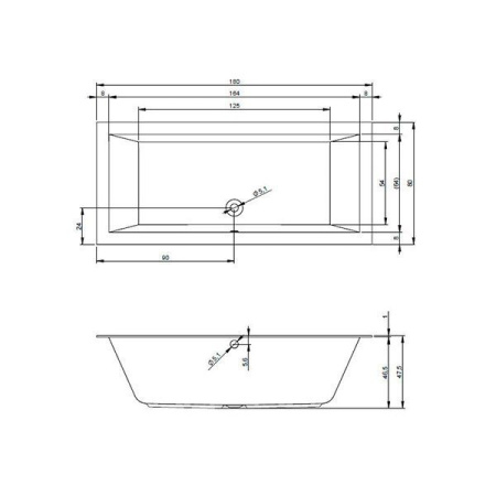 Ванна Riho Lugo Velvet 180x80 матовый
