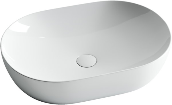 Умывальник чаша накладная овальная Ceramicanova Element 600*415*135мм, Белый, CN5009