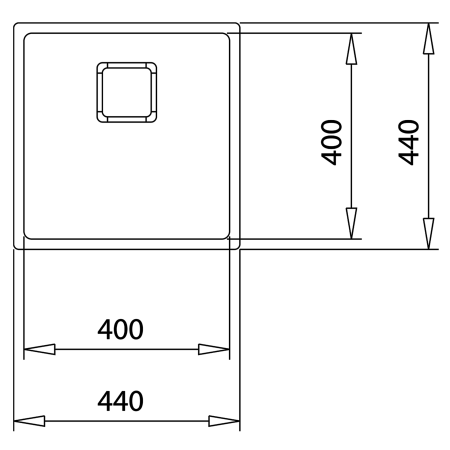 Кухонная мойка ТЕКА FLEXLINEA RS15 40.40 SQ 115000014