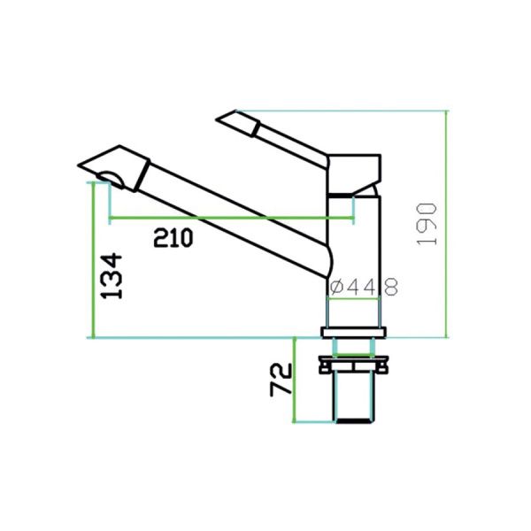 Смеситель для мойки ZorG INOX SZR 1361 ELIPSO