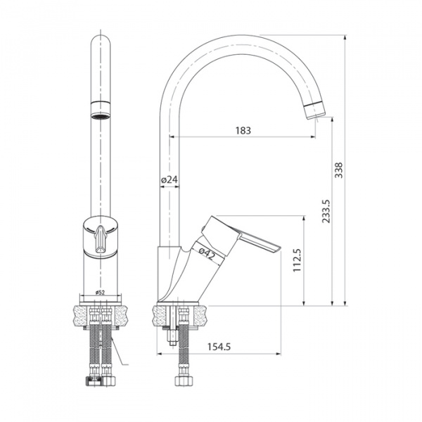 Смеситель для мойки IDDIS Kitchen Line K11SB0Ji05