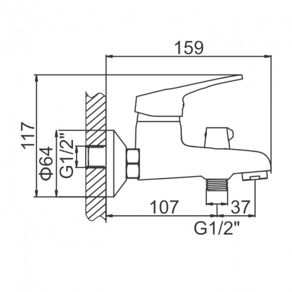 Смеситель для ванны Ledeme H13 L3013