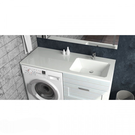 Раковина Elmar R-0701D001-01 120x50 правая, сигнально-белый с сифоном