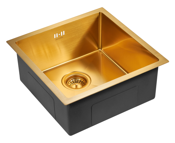 Мойка Paulmark GERBERG 44 UNI PM254444-BG 440х440х200 мм, нержавеющая сталь, брашированное золото