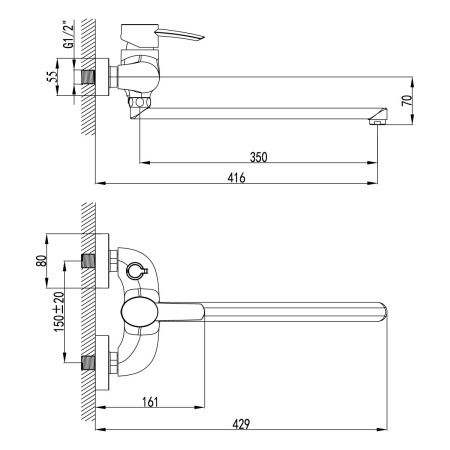 Смеситель Lemark Atlantiss LM3217C для ванны