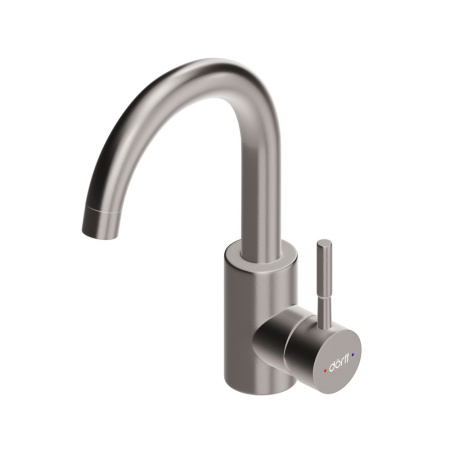 Смеситель для умывальника Dorff D3002101SS Logic поворотный, нержавеющая сталь