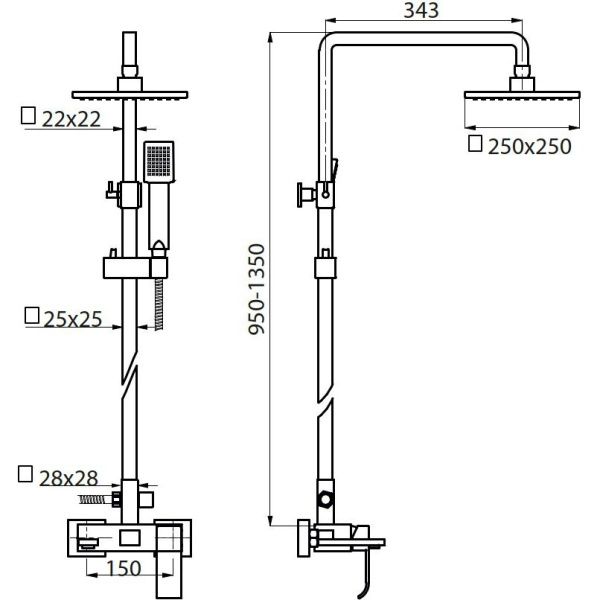 Душевая система Ahti Rauma RM403101