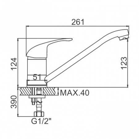 Смеситель для мойки Ledeme H29-B L4229-B