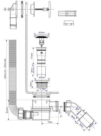 Сифон для ванны McAlpine HC2600CL