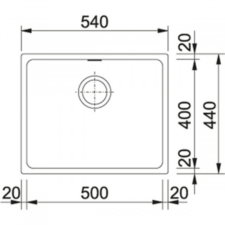 Мойка Franke Kubus KBG 110-50 оникс