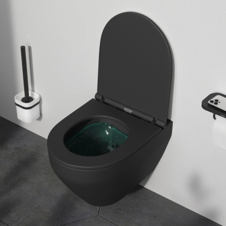 C701700MBSC Spirit V2.0 подвесной унитаз FlashClean с сиденьем микролифт, черн мат