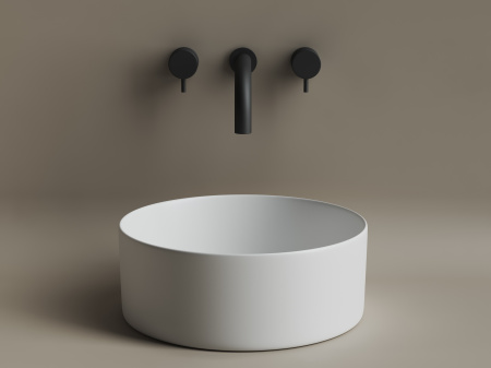 Умывальник чаша накладная круглая Ceramicanova Element 358*358*137мм, Белый матовый, CN6032MW