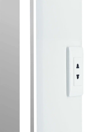 Зеркало-шкаф Taliente CBled 55 см TA-CBled-EL5580L белый с подсветкой с розеткой левый