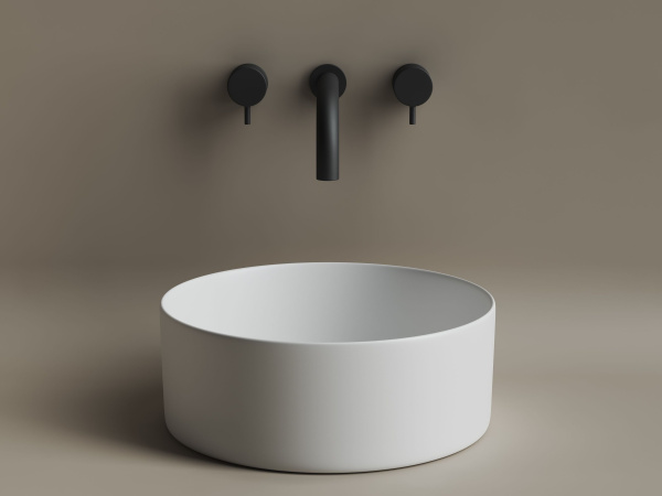 Умывальник чаша накладная круглая Ceramicanova Element 358*358*137мм, Белый матовый, CN6032MW