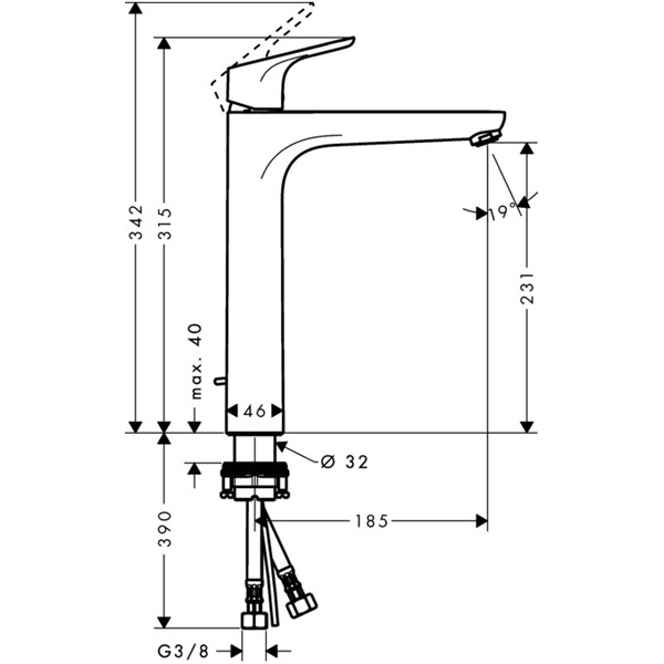 Смеситель для умывальника Hansgrohe Focus 31531000