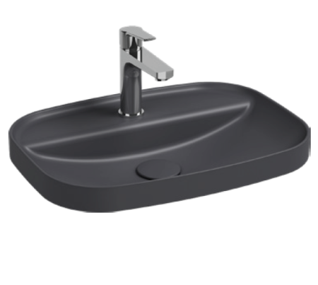 Раковина полувстраиваемая ISVEA Infinity 55см, цвет антрацит матовый 10NF50055SV-2C