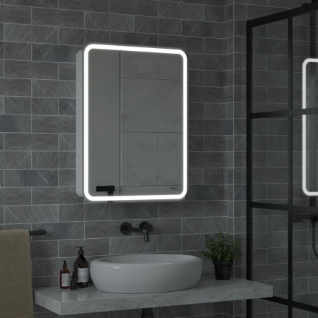 Зеркало-шкаф Reflexion Circle LED 600х800 RF2108SR