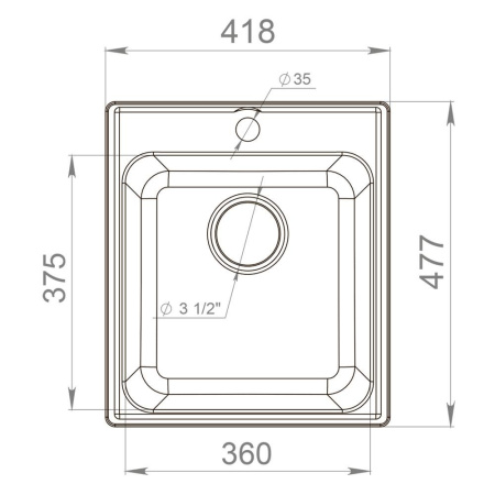 Кухонная мойка Reflection Quadra RF0243WH, белый