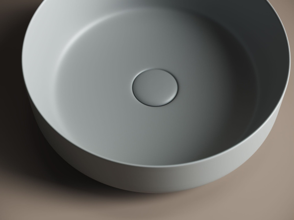 Умывальник чаша накладная круглая Ceramicanova Element 390*390*120мм, Антрацит матовый, CN6022MH