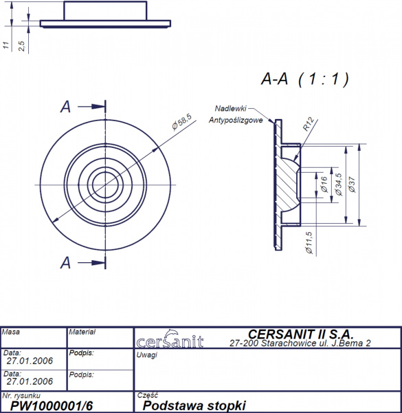 Ножки для акриловой ванны Cersanit ZP-SEPW1000004