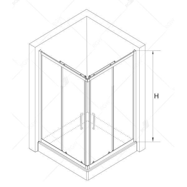 Душевой уголок RGW CL-34B 32093488-14 80х80х185 см, черный