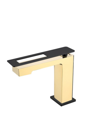 Смеситель для умывальника Boheme Q  141-GB Gold Black