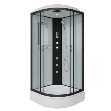 Душевая кабина Niagara Classic NG-6702-14F (100х100х215) средний поддон(26см),черный,стекло прозрачное