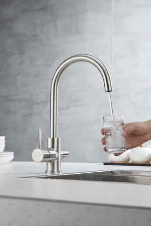 Смеситель для кухни Paulmark ESSEN Es213211-NI, никель