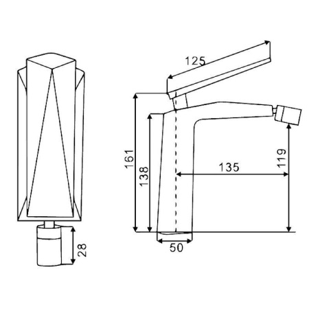 Смеситель для биде Boheme Venturo 386 Золото