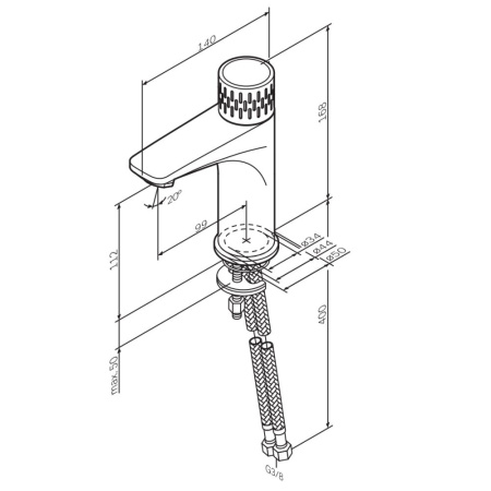 F90A02400 Gem Смеситель для умывальника AM.PM с индикацией температуры, хром.