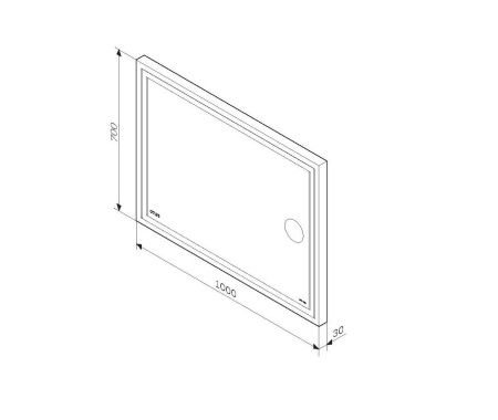 Универсальное зеркало AM.PM GEM M91AMOX1003WG с контурной Led-подсветкой, часами и косметическим зеркалом, 100 см