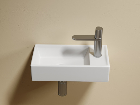 Умывальник подвесной прямоугольный Ceramicanova Element 407*217*100, белый матовый, CN6051LMW