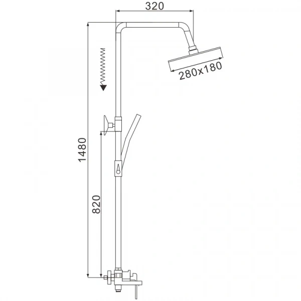 Душевая система Rose R1436F