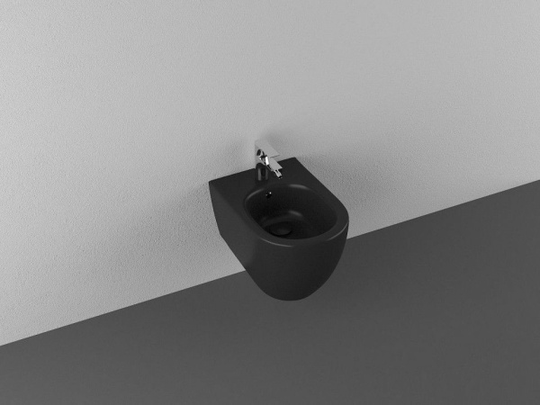 Биде ISVEA Infinity подвесной  365*530*400 цвет-чёрный матовый 10NF41001SV-2N